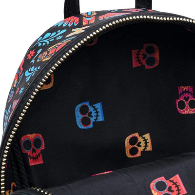 Loungefly Disney Pixar Coco Dia de los Muertos Allover Print Mini Backpack