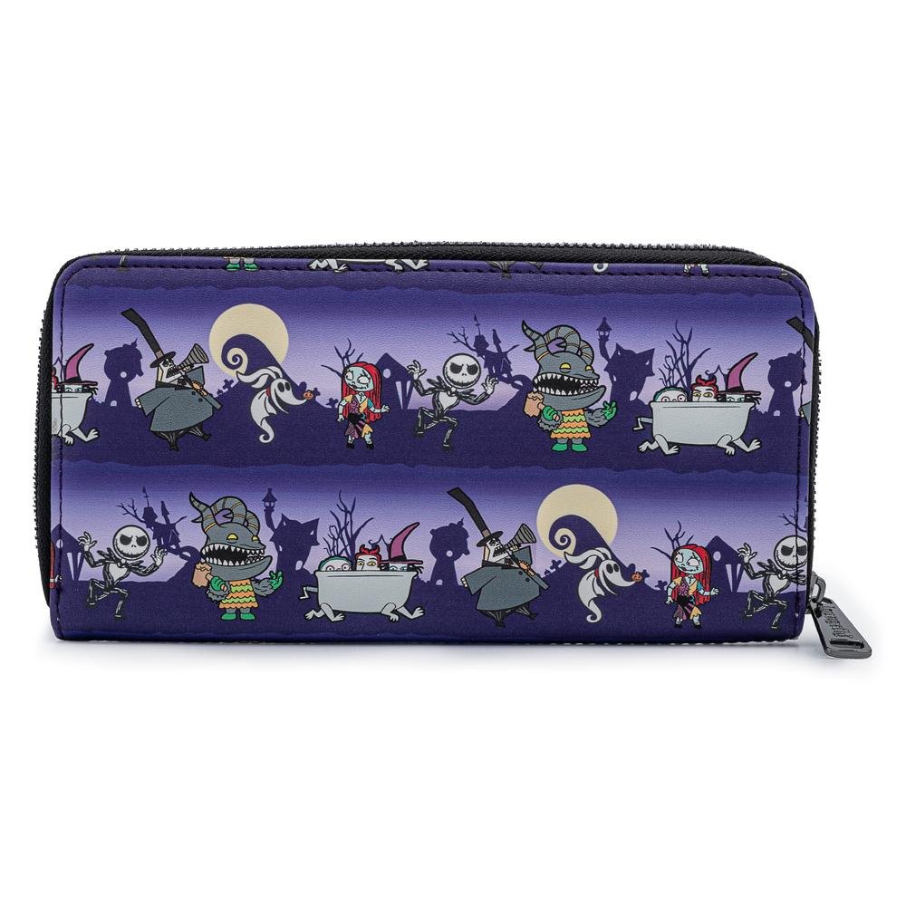 Loungefly Disney Nightmare Before Christmas Halloween Line Zip-Around Wallet