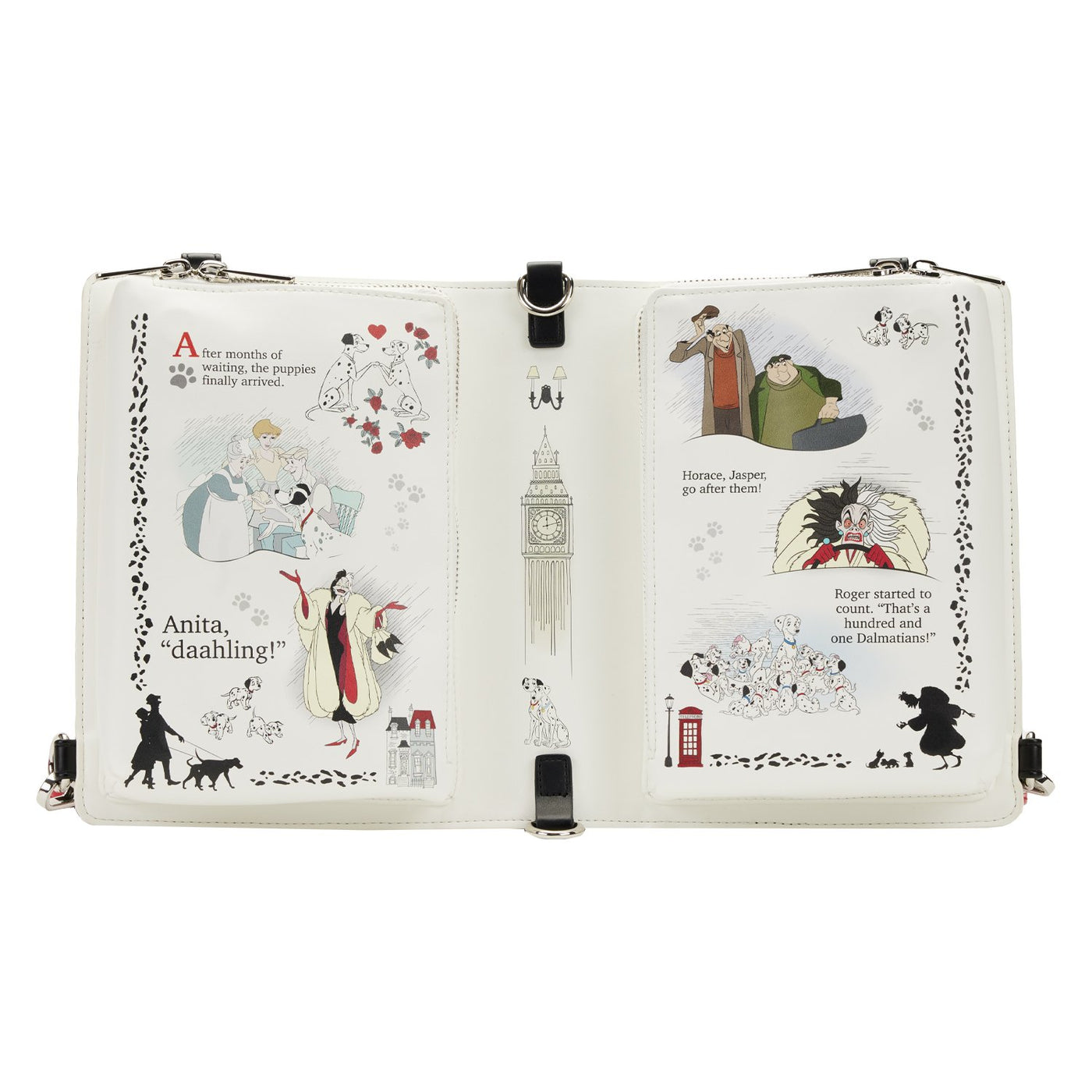 Loungefly Disney Classic Books 101 Dalmatians Convertible Crossbody - Mini Backpack Back