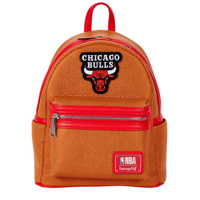Loungefly NBA Chicago Bulls Basketball Logo Mini Backpack - Front