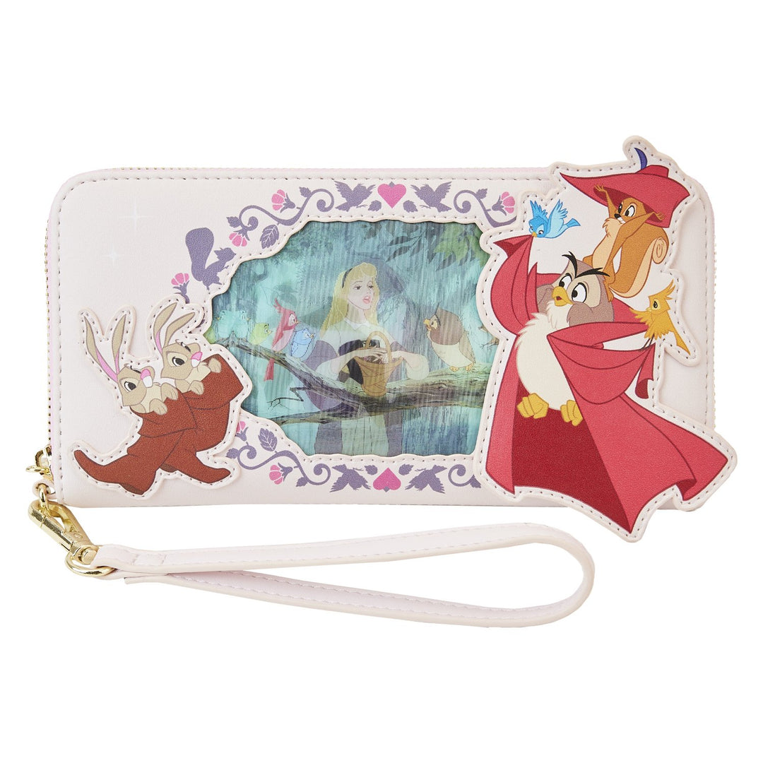 Loungefly Disney Sleeping Beauty Princess Lenticular Wristlet - Front