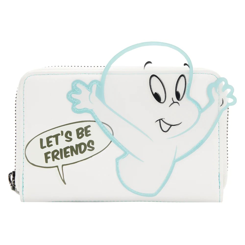 Loungefly Universal Casper The Friendly Ghost Lets Be Friends Zip-Around Wallet - Front