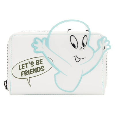 Loungefly Universal Casper The Friendly Ghost Lets Be Friends Zip-Around Wallet - Front