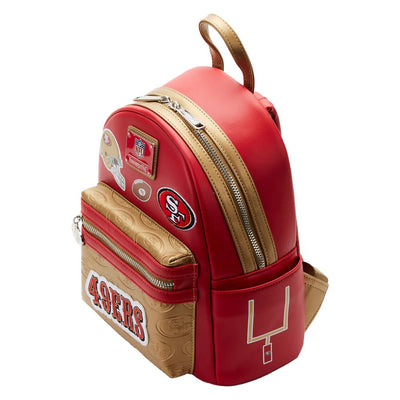 Loungefly NFL San Francisco 49ers Patches Mini Backpack - Top View