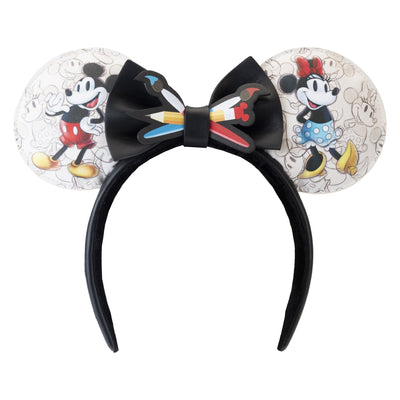 671803468047 - Loungefly Disney 100th Anniversary Sketchbook Ears Headband - Front