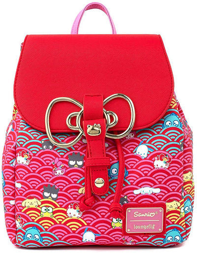 Sanrio 60th Anniversary Gold Bow Allover Print Mini Backpack