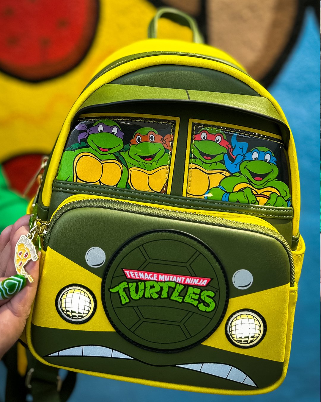 707 Street Exclusive - Loungefly Nickelodeon TMNT Light Up Turtle Party Wagon Mini Backpack - Lifestyle Front