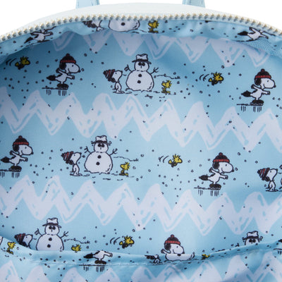 Loungefly Peanuts Charlie Brown Ice Skating Mini Backpack - Interior Lining