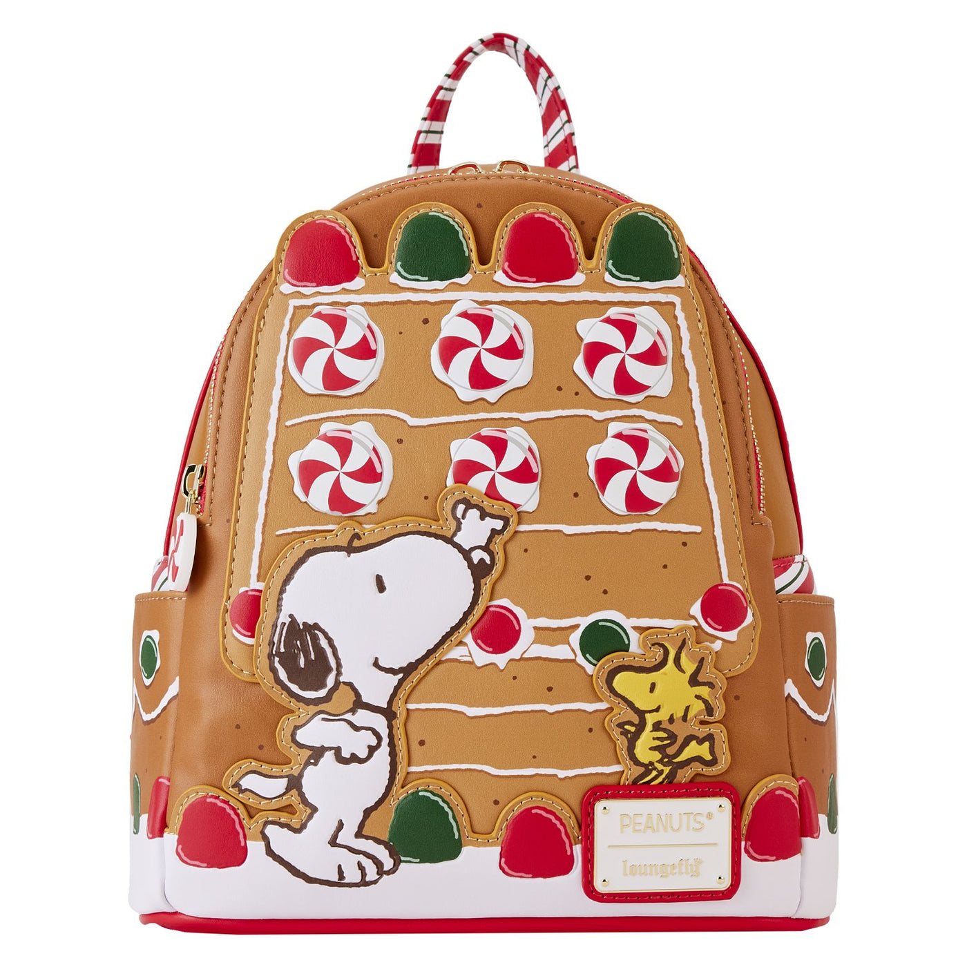 Loungefly Peanuts Snoopy Gingerbread House Mini Backpack - Front