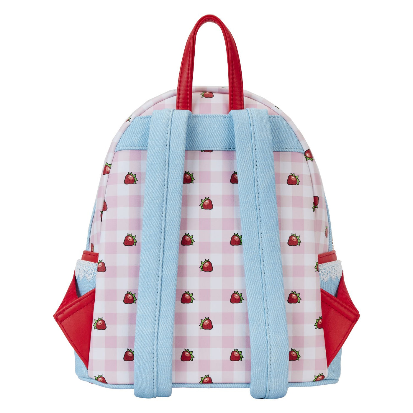 Loungefly Strawberry Shortcake Denim Pocket Mini Backpack - Back