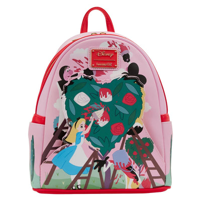 Loungefly Disney Alice In Wonderland Painting The Roses Red Mini Backpack - Front