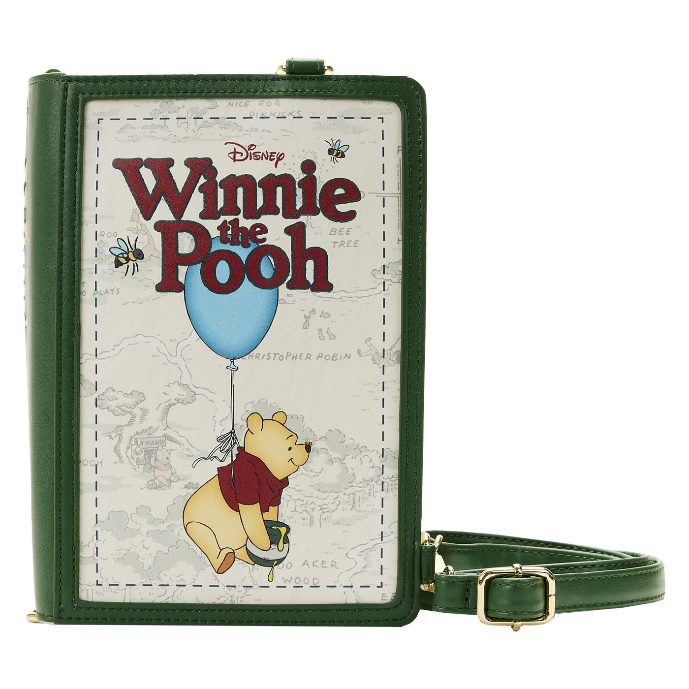 Loungefly Disney Winnie The Pooh Classic Book Convertible Crossbody - Front