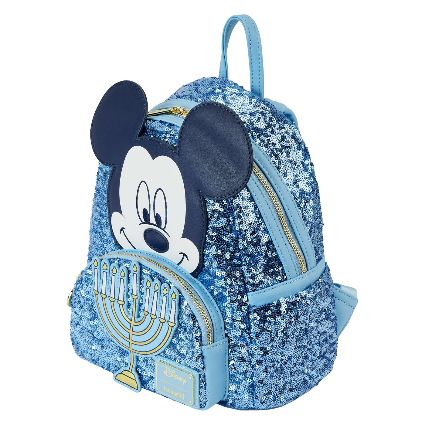 Loungefly Disney Mickey Happy Hanukkah Menorah Mini Backpack - Top View