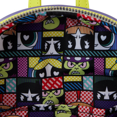 Loungefly Cartoon Network Powerpuff Girls Mojo Jojo Cosplay Mini Backpack - Interior Lining - 671803462595