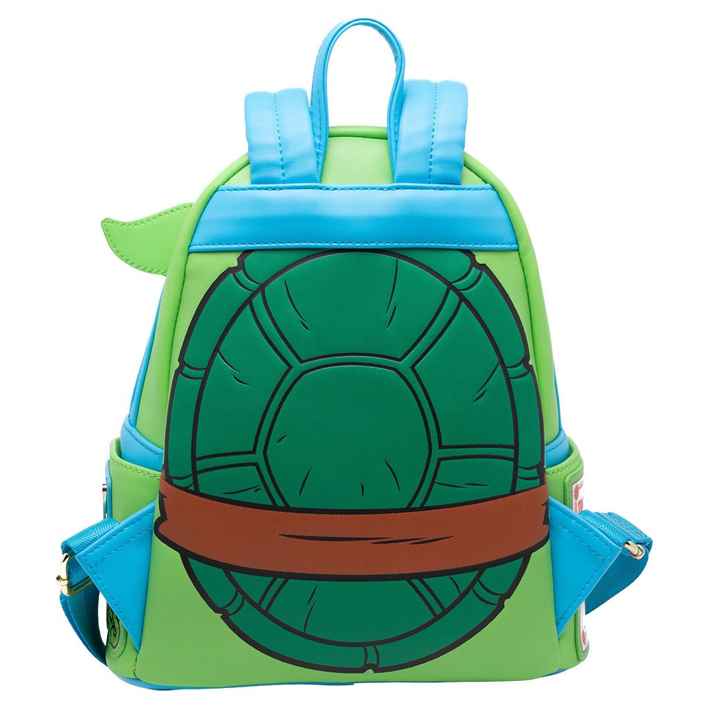 671803390904 - 707 Street Exclusive - Loungefly Nickelodeon TMNT Leonardo Cosplay Mini Backpack - Back
