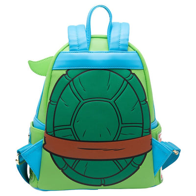 671803390904 - 707 Street Exclusive - Loungefly Nickelodeon TMNT Leonardo Cosplay Mini Backpack - Back