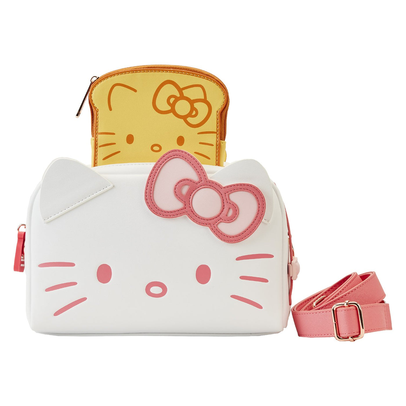 671803458260 - Loungefly Sanrio Hello Kitty Breakfast Toaster Crossbody - Front with Coin Purse
