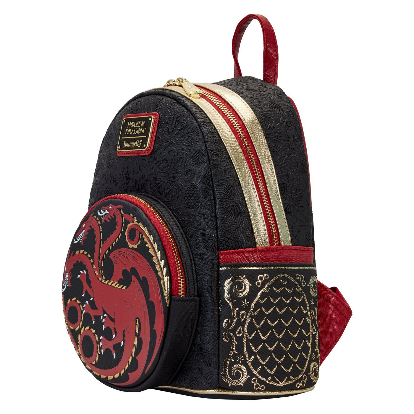 Loungefly HBO House of the Dragon Targaryen Mini Backpack - Side View
