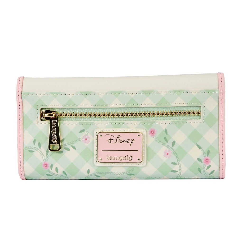Loungefly Disney Bambi Spring Time Gingham Tri-fold Wallet Back View