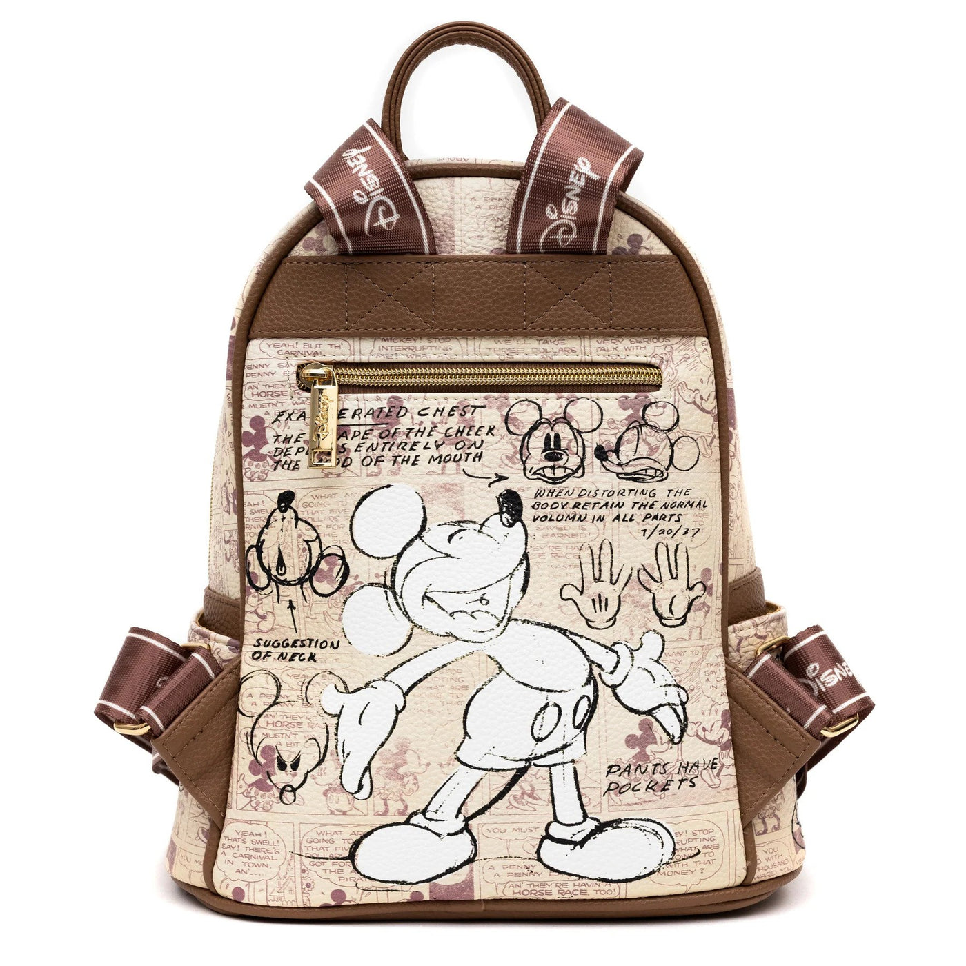 WondaPop Disney Mickey Mouse Peek-A-Boo Mini Backpack - Back No Straps