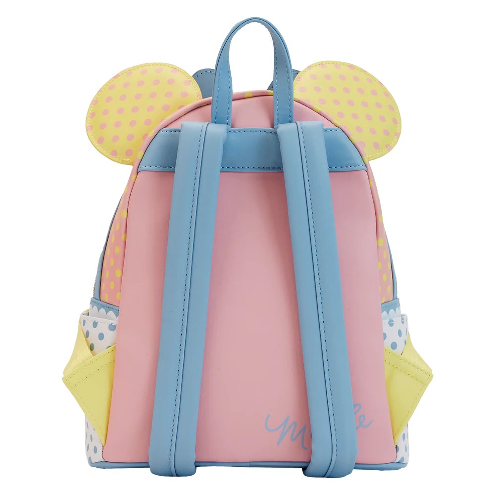 Loungefly Disney Minnie Pastel Color Block Dots Mini Backpack - Loungefly mini backpack back