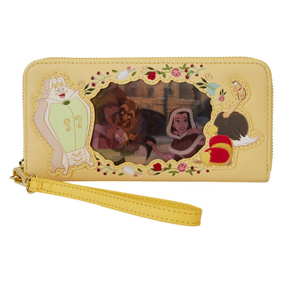 Loungefly Disney Beauty and the Beast Belle Princess Lenticular Wristlet - Front