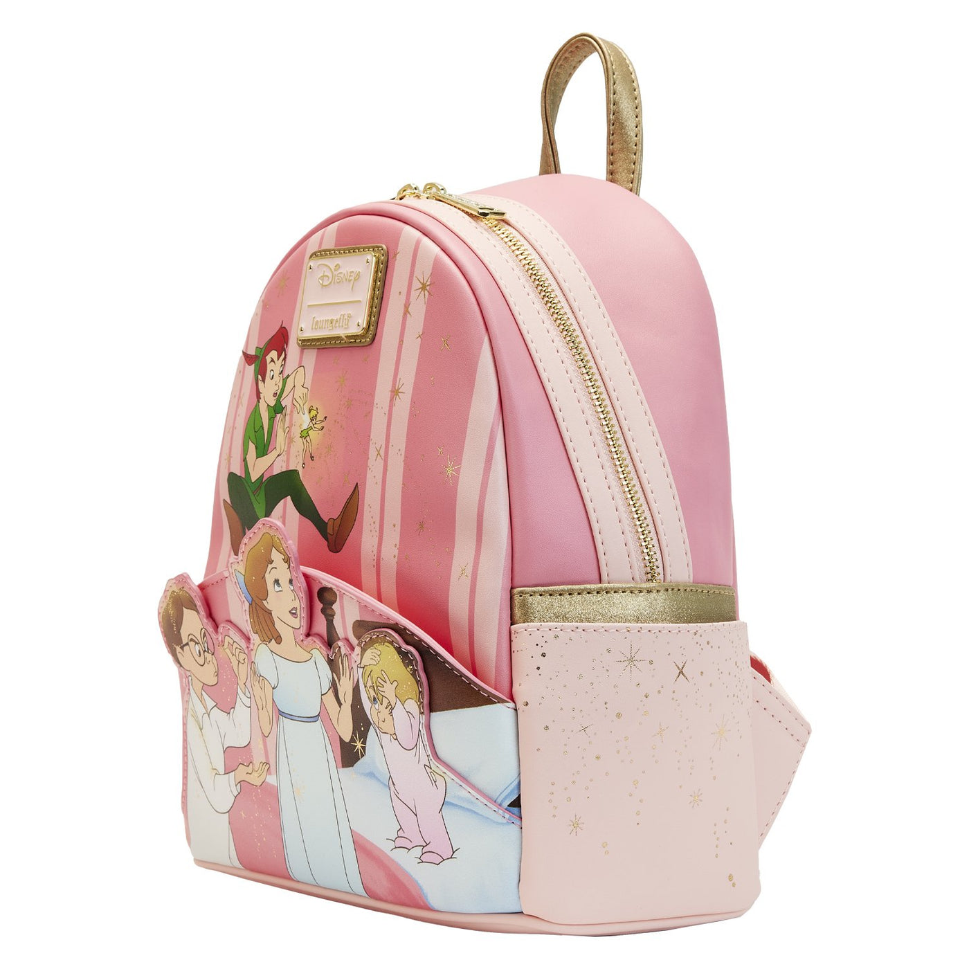 671803447349 - Loungefly Disney Peter Pan You Can Fly 70th Anniversary Mini Backpack - Side View