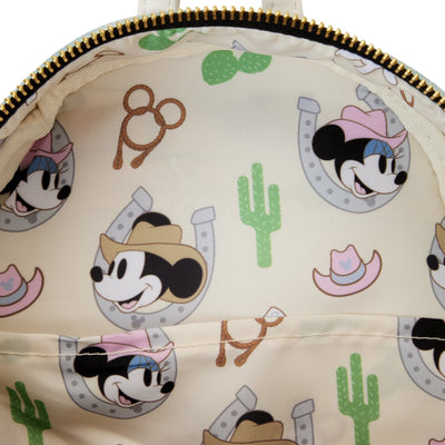 Loungefly Disney Western Minnie Mouse Cosplay Mini Backpack - Interior