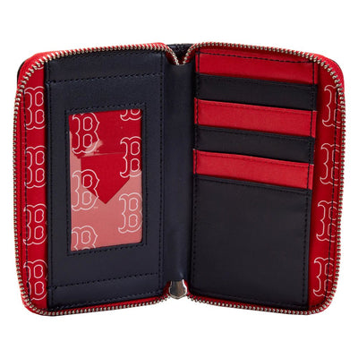 Loungefly MLB Boston Red Sox Patches Zip-Around Wallet - Open View - 671803422230