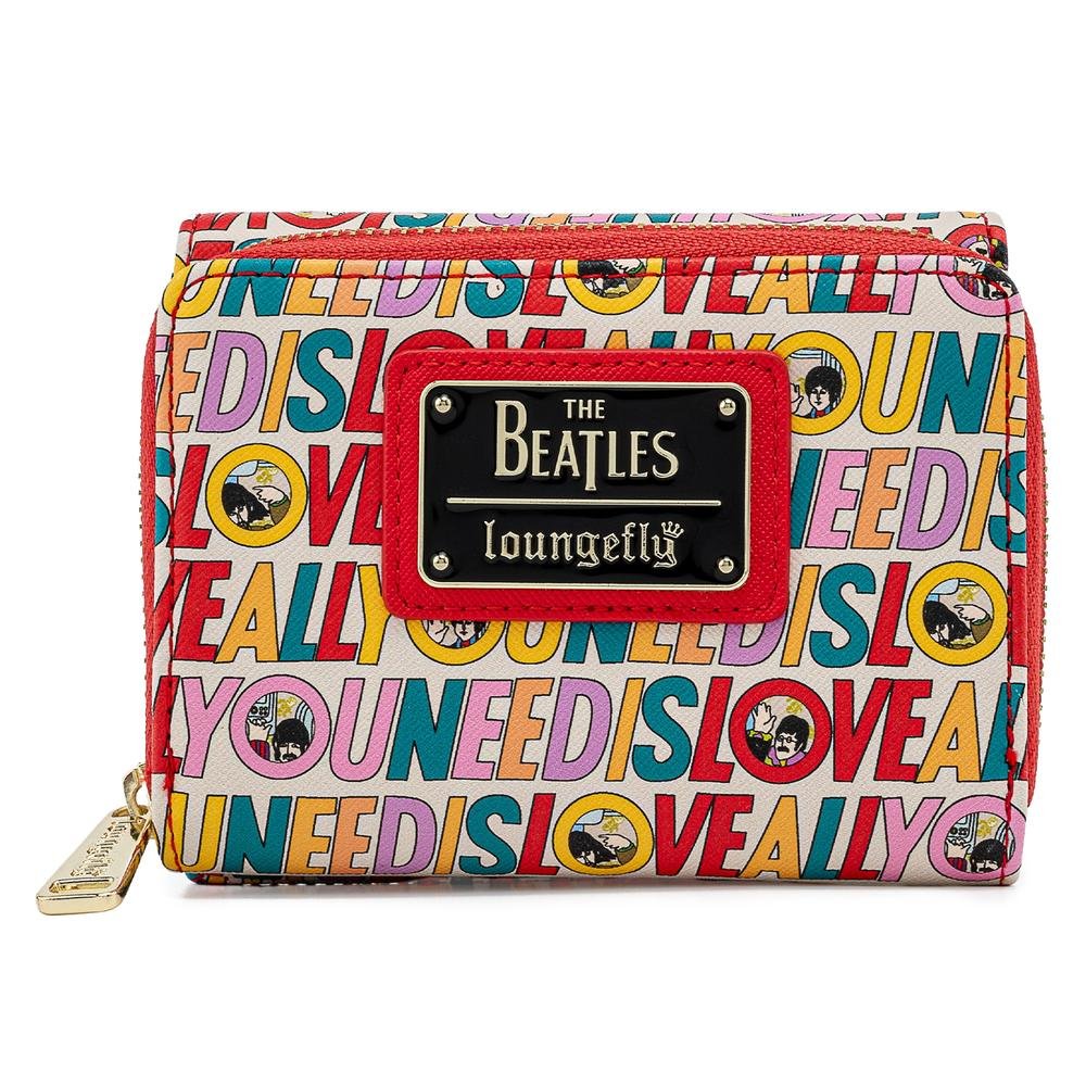 Loungefly The Beatles All You Need is Love Allover Print Wallet