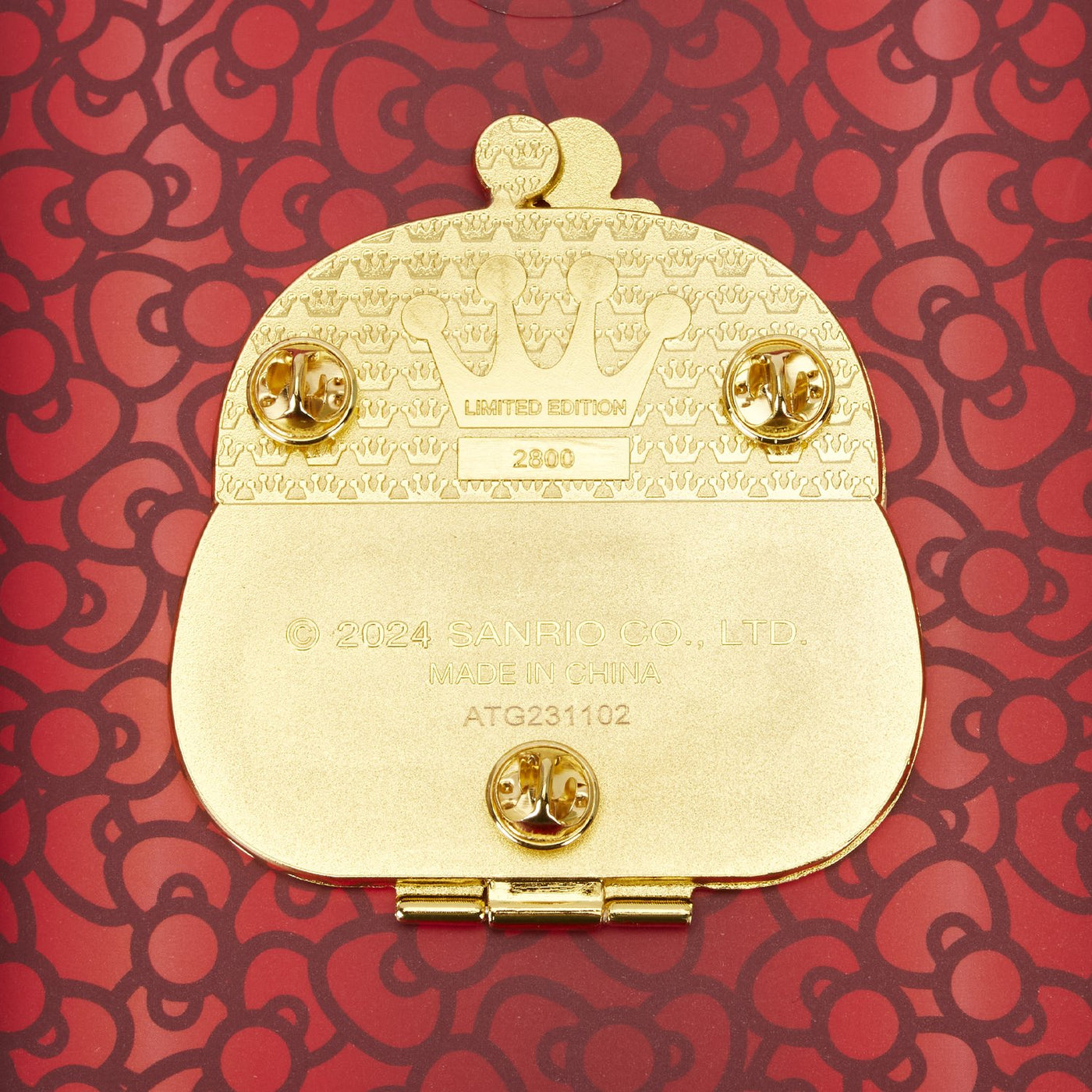 Loungefly Sanrio Hello Kitty 50th Anniversary Coin Bag 3" Collector Box Pin - Back