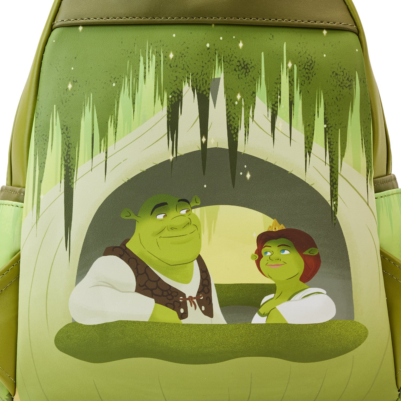671803392526 - Loungefly Dreamworks Shrek Happily Ever After Mini Backpack - Back Close Up
