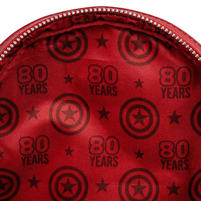 Loungefly Marvel Captain America 80th Anniversary Floral Shield Mini Backpack - Lining
