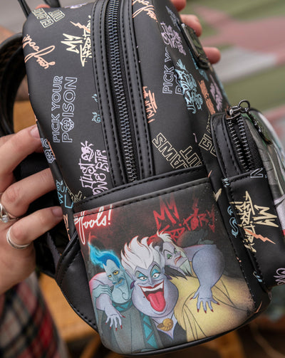 Loungefly Disney Villains Club Mini Backpack - IRL Side Pocket