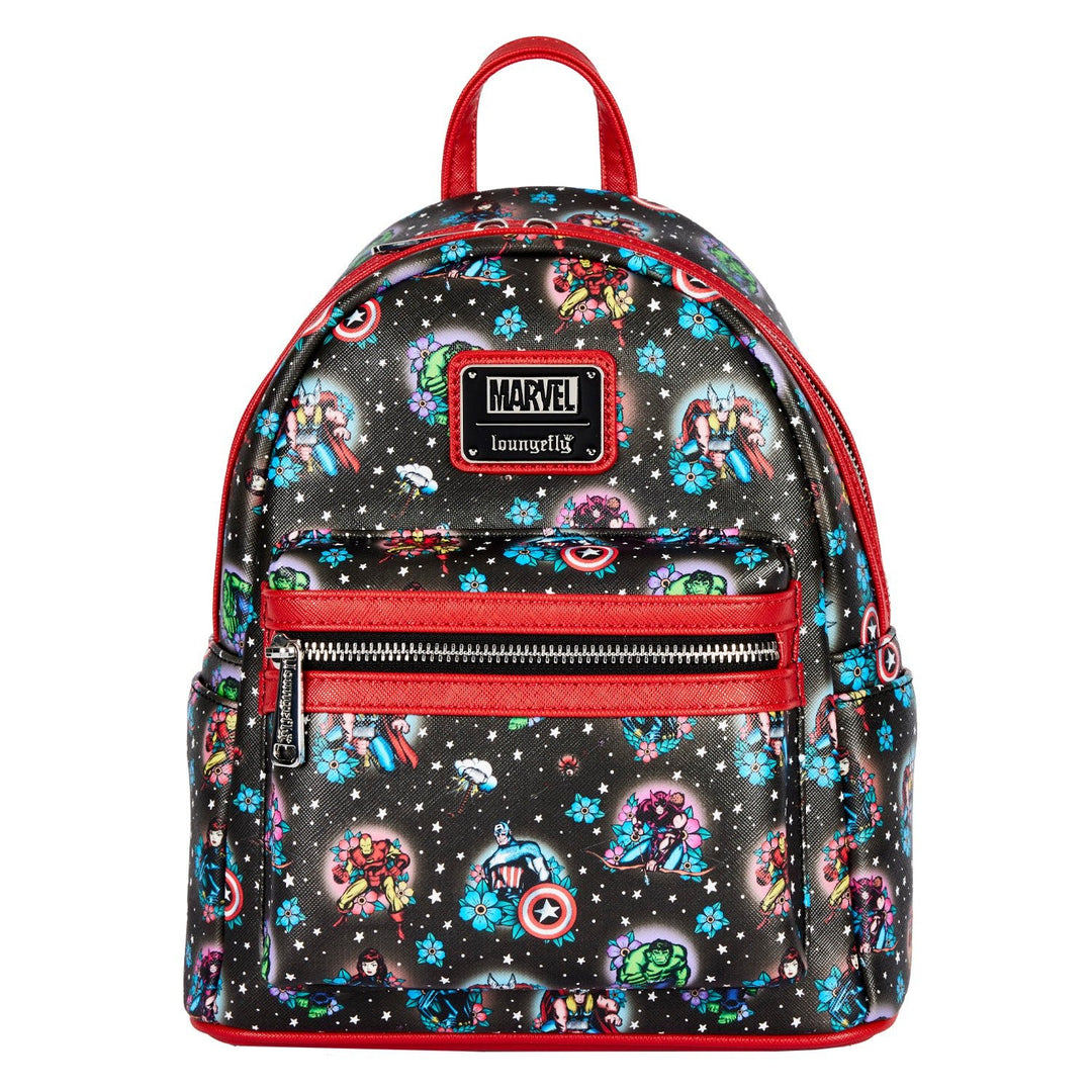 Loungefly Marvel Avengers Tattoo Mini Backpack - Front