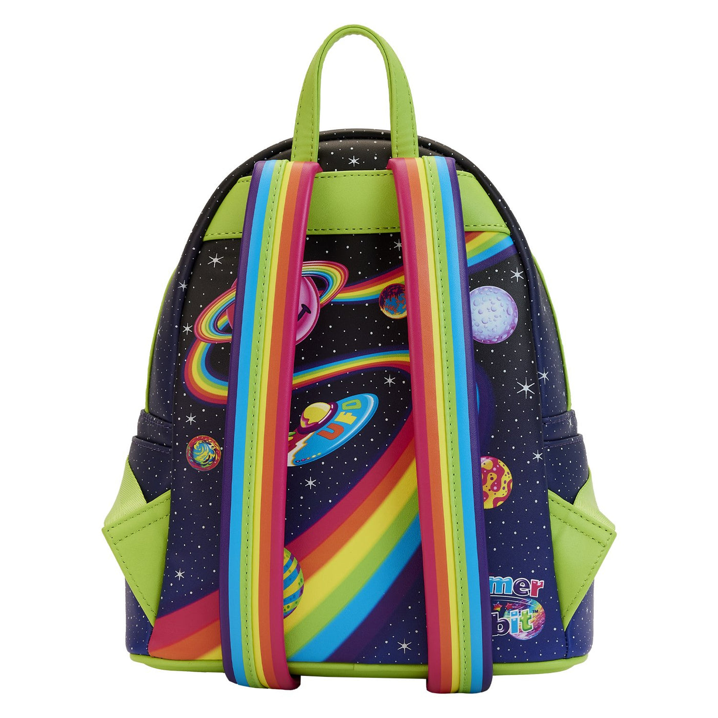 671803444249 - Loungefly Lisa Frank Cosmic Alien Ride Mini Backpack - Back