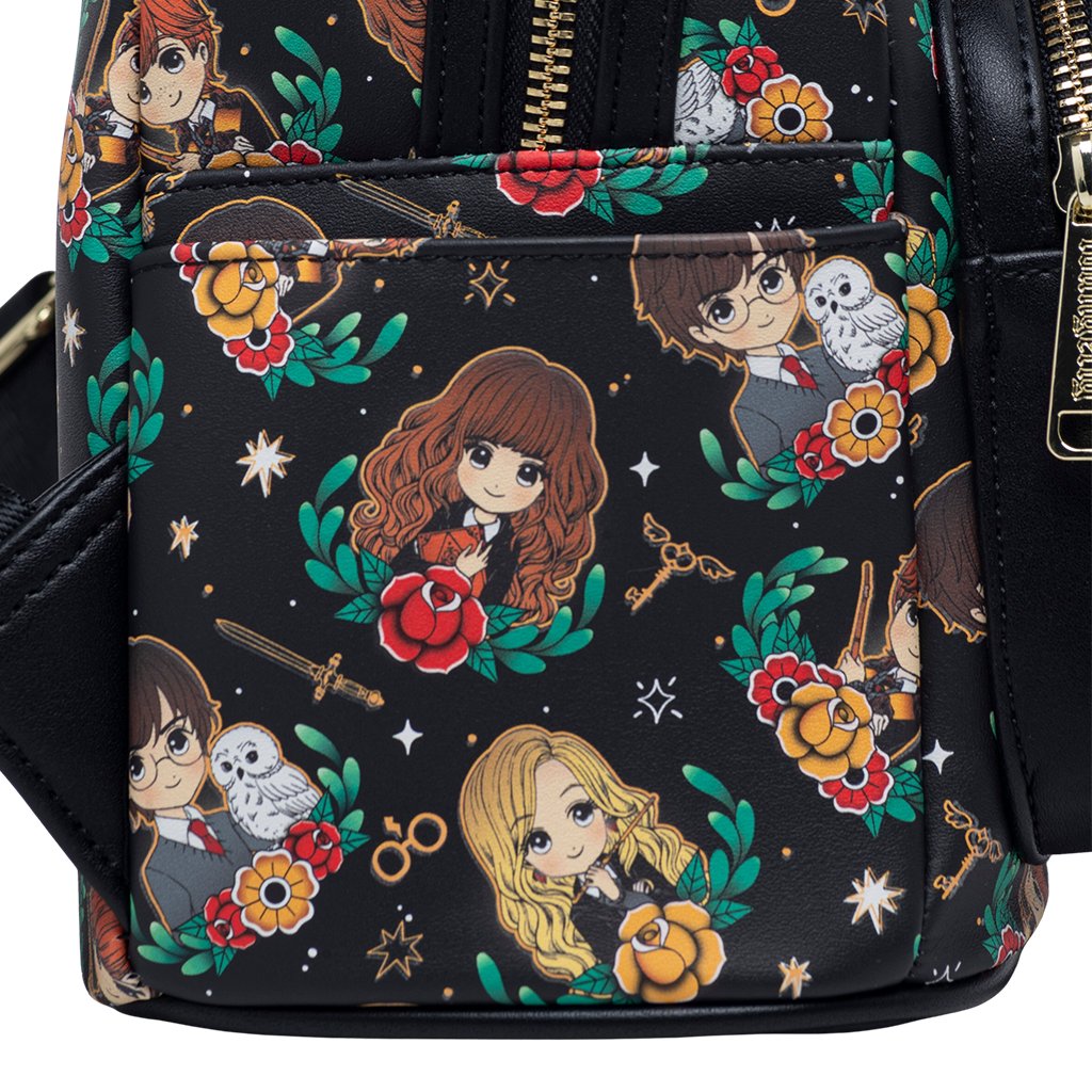 707 Street Exclusive - Loungefly Harry Potter Glow In The Dark Kawaii Mini Backpack - Side View - 671803455603