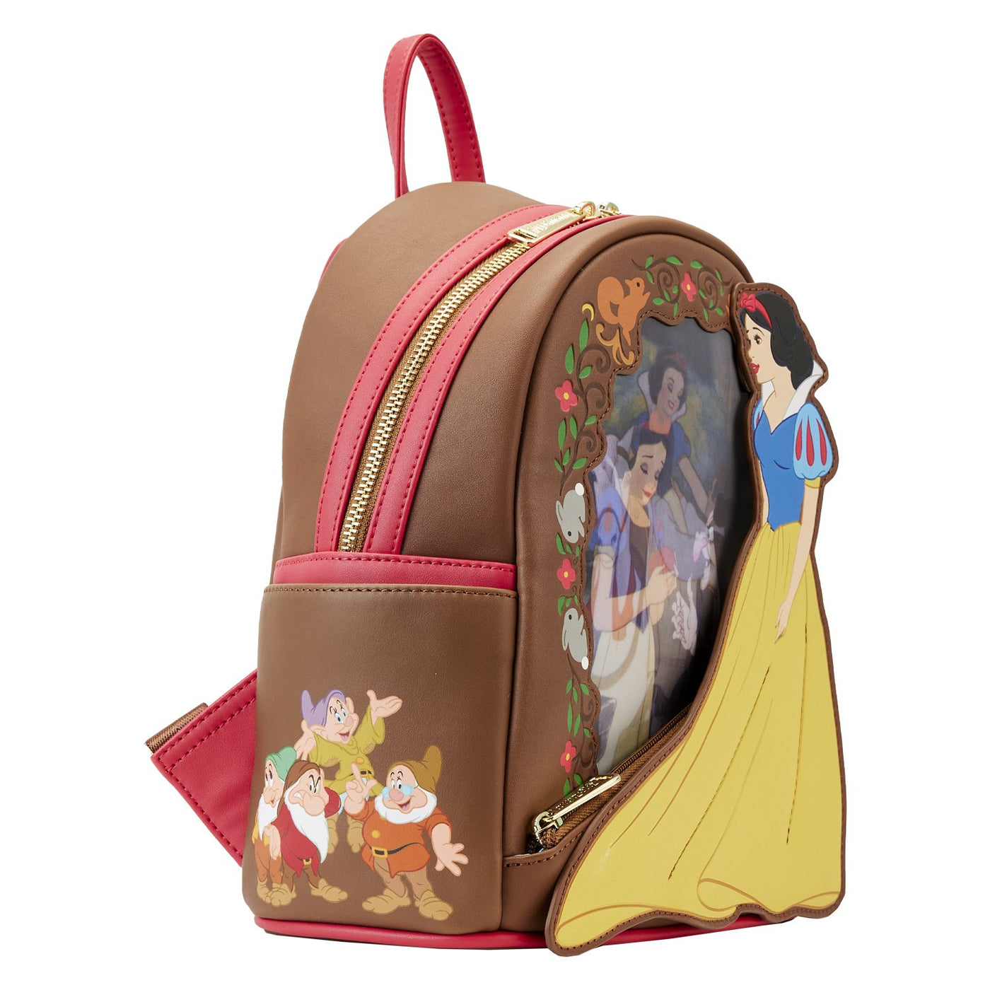 Loungefly Disney Snow White Lenticular Princess Series Mini Backpack - Left Side - 671803391956