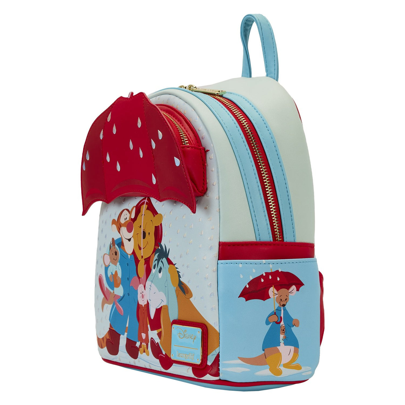 Loungefly Disney Winnie the Pooh and Friends Rainy Day Mini Backpack - Alternate Side View