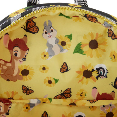 Loungefly Disney Bambi Sunflower Friends Mini Backpack - Interior Lining