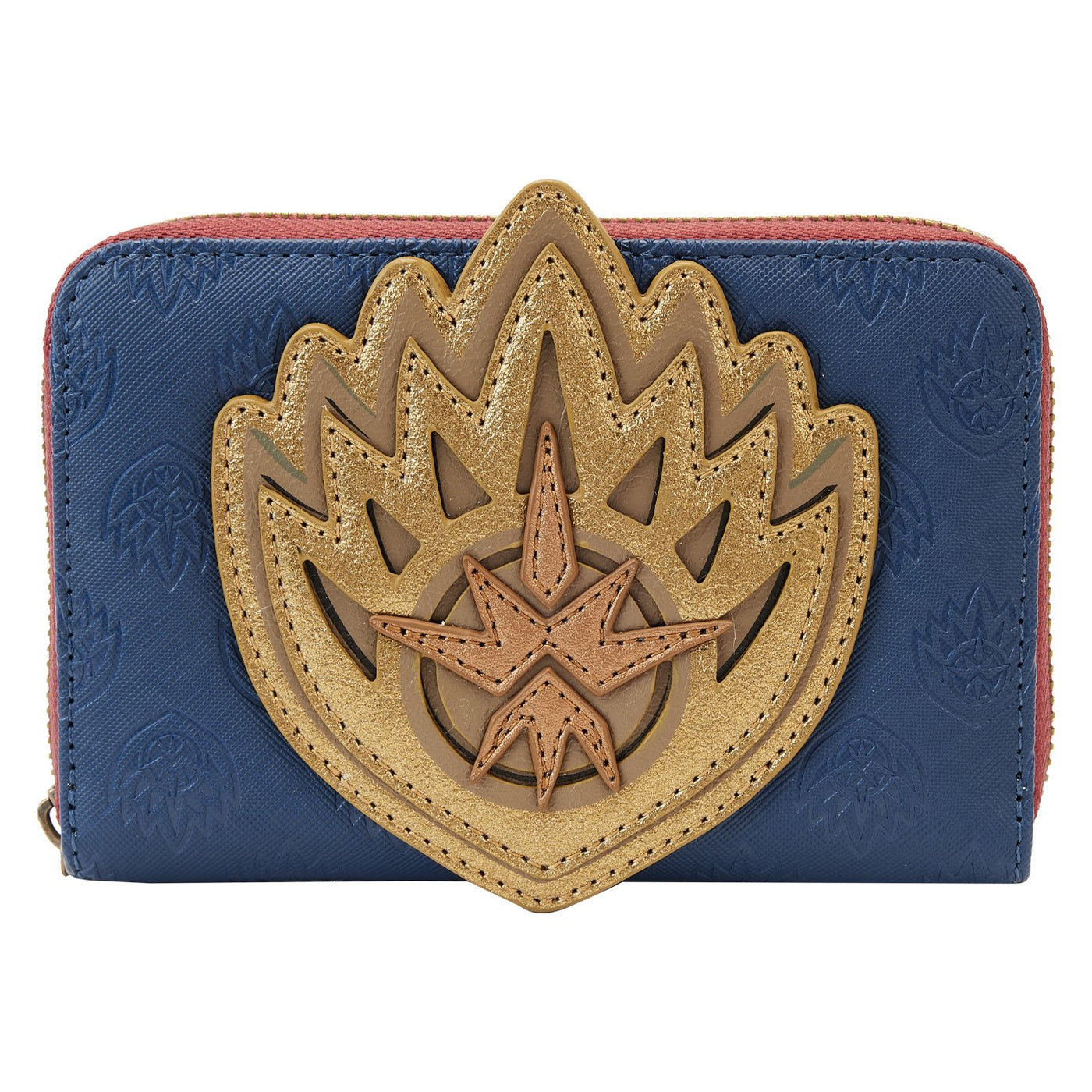 671803462526 - Loungefly Marvel Guardians of the Galaxy 3 Ravager Badge Zip-Around Wallet - Front