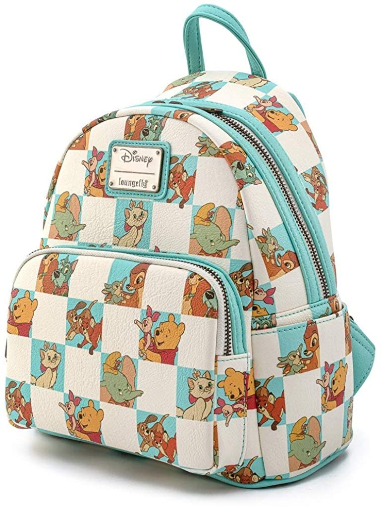 Loungefly Disney Classics Mint Checkered Allover Print Mini Backpack