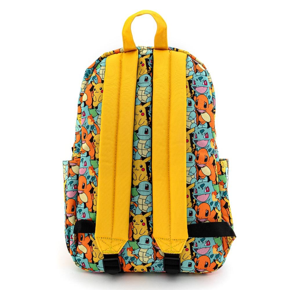 LOUNGEFLY X POKEMON STARTERS AOP NYLON BACKPACK - BACK