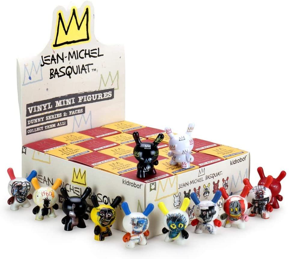 Kidrobot x Jean-Michel Basquiat Mini Dunny Series 2: Faces 3-Inch Mystery Pack (20 Blind Boxes)