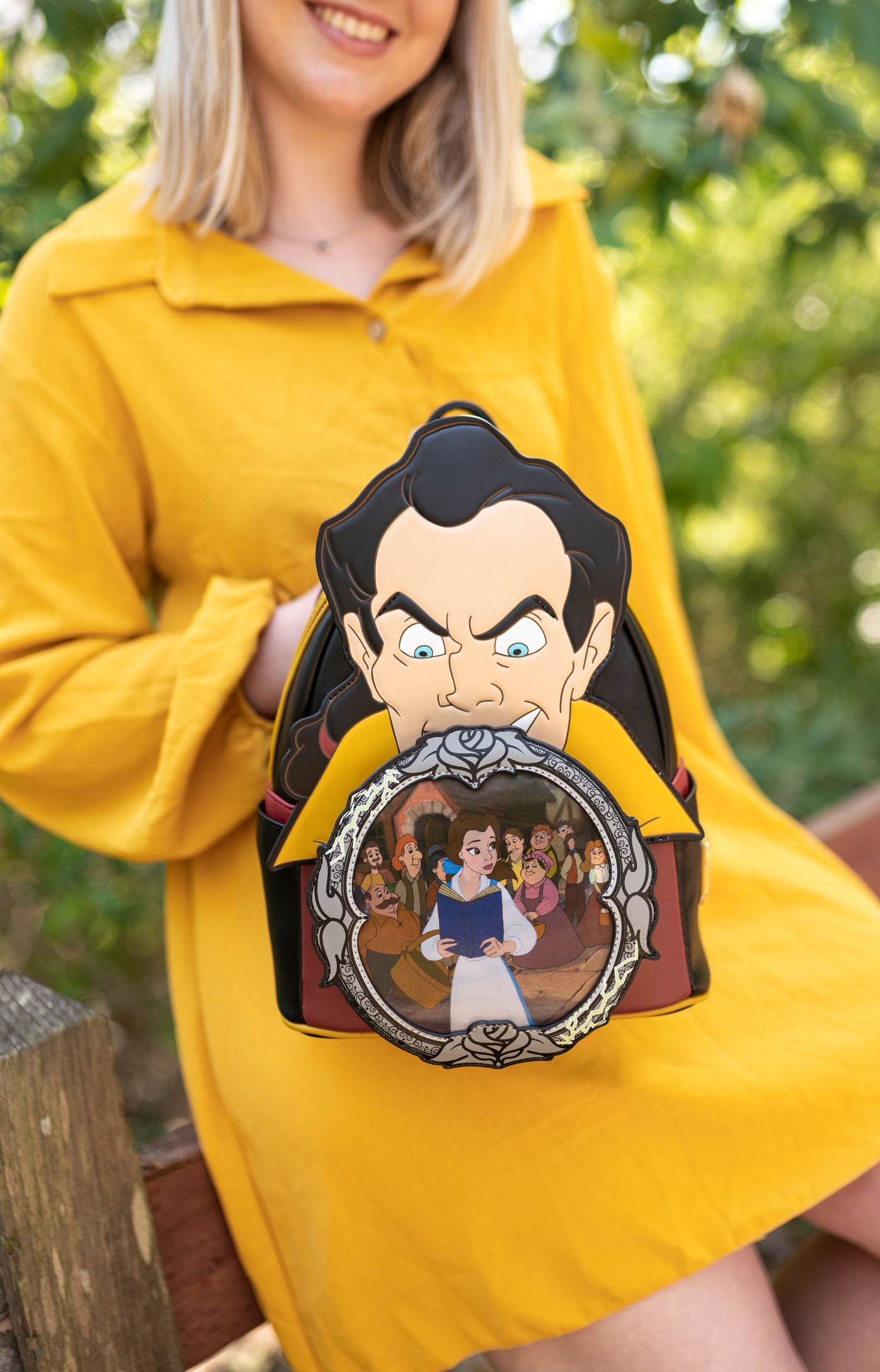 Loungefly Disney Villains Scene Gaston Mini Backpack - IRL Front