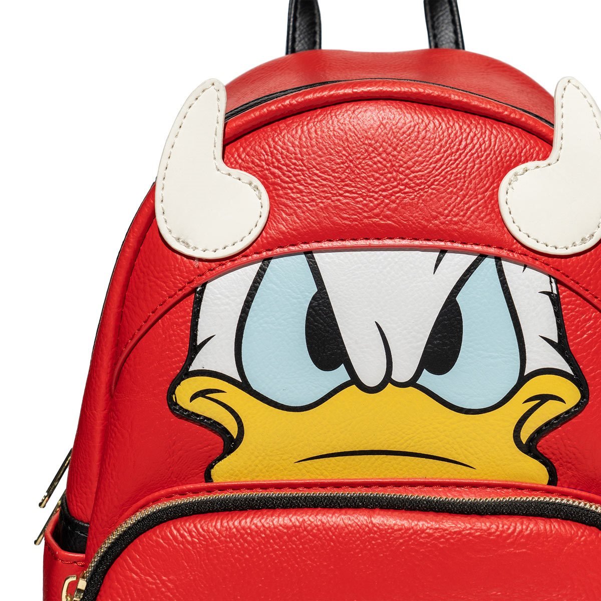 Loungefly Disney Donald Duck Devil Donald Cosplay Mini Backpack - Entertainment Earth Ex - Close Up
