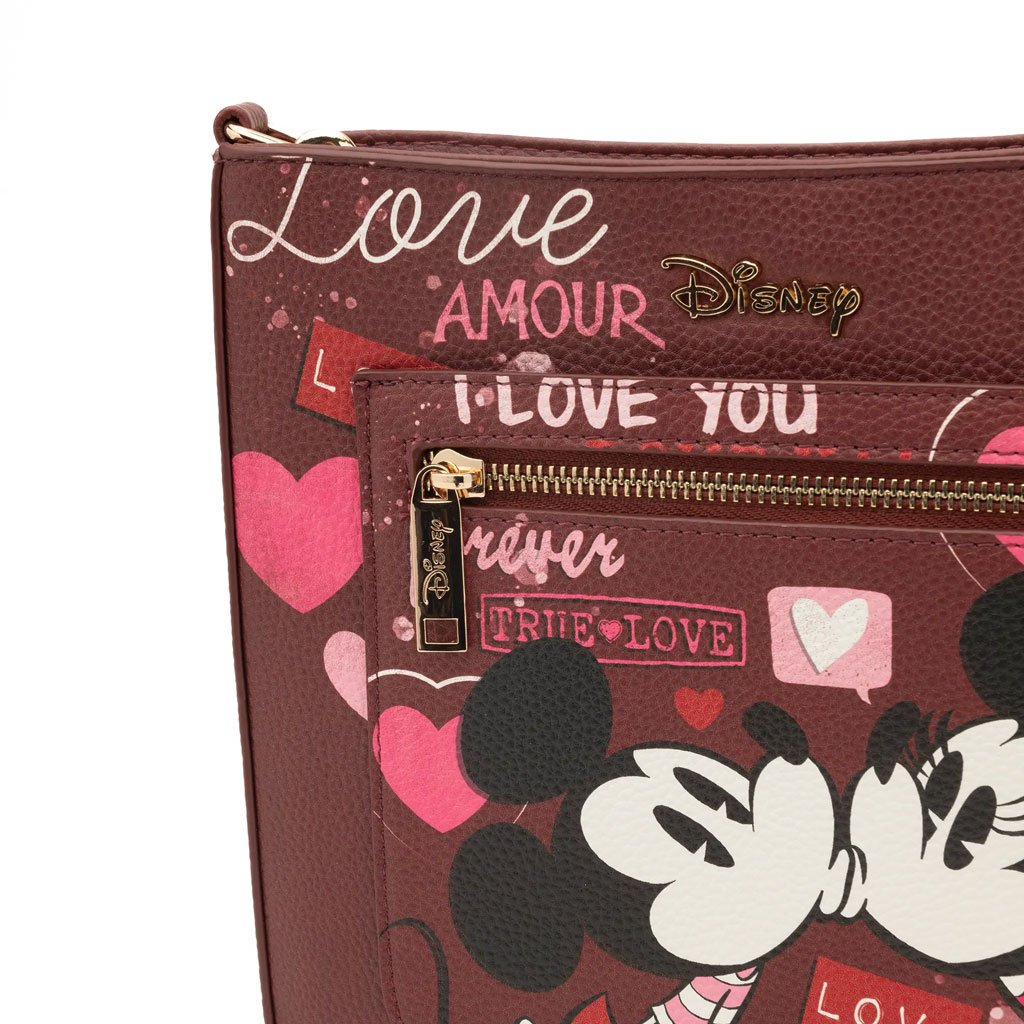 WondaPop Designer Series Disney Valentine Mickey and Minnie Crossbody - Close Up
