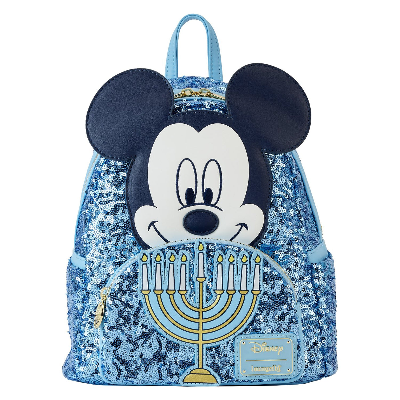 Loungefly Disney Mickey Happy Hanukkah Menorah Mini Backpack - Front