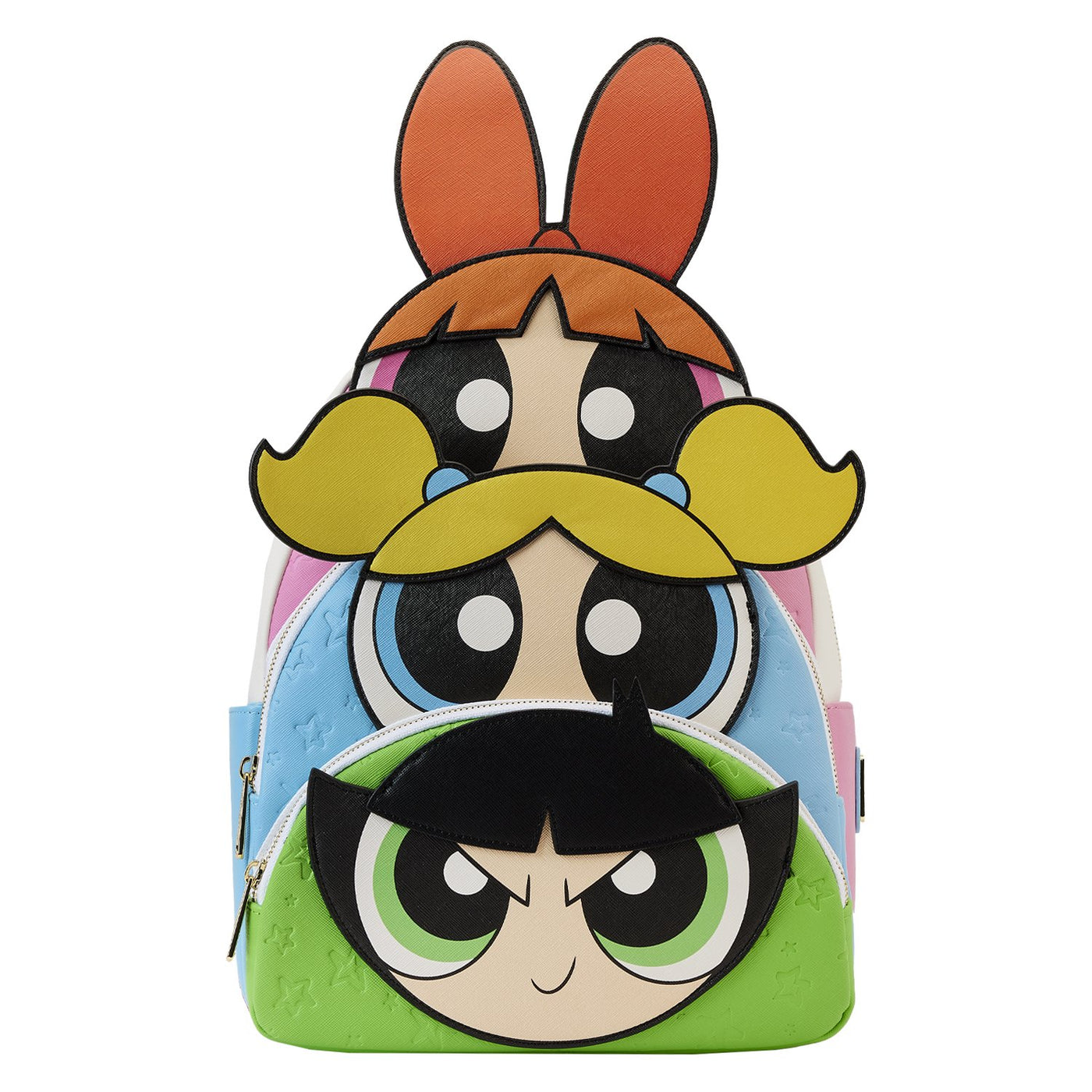 Loungefly Cartoon Network Powerpuff Girls Triple Pocket Mini Backpack - Front - 671803462540