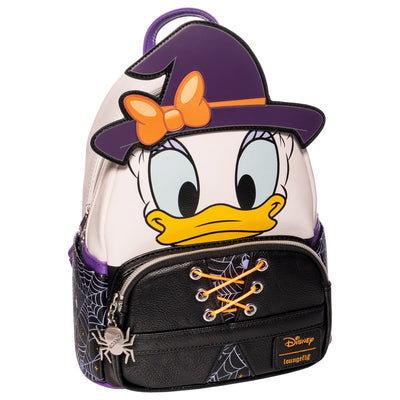 Loungefly Disney Daisy Duck Halloween Witch Mini Backpack - Entertainment Earth Ex - Loungefly mini backpack alternate side view